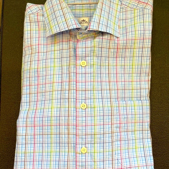 EUC, Peter Millar, L/S button down, beautiful pattern, great color pallette, L - Picture 4 of 10